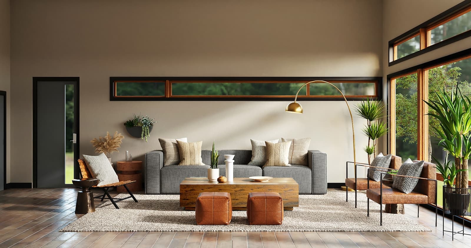 Intérieur contemporain lumineux, symbole d'un quotidien préservé à domicile